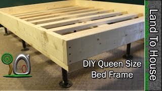 Queen Size Bed Frame DIY [upl. by Murphy727]