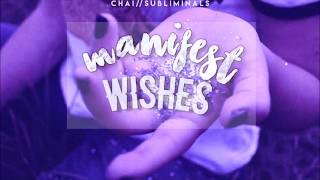 🌸 manifest ALL wishes INSTANTLY  subliminal 🌸 [upl. by Annwahs]