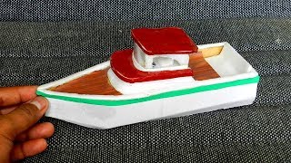 DIY Cardboard Boat Toys Crafts for Kids  Easy Miniature Project [upl. by Pahl555]