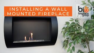 How To Install Wallmounted Bio Ethanol Fireplace Ocean  Bio Fireplace Group [upl. by Nosredneh]