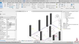 REVIT ARQUITECTURA 2019 BÁSICO CAP 04 PILARES ARQUITECTONICOS [upl. by Berk]