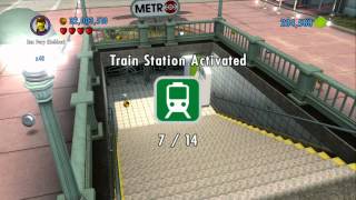 LEGO City Undercover  All 14 Train Stations Activated  Emeral Night Unlocked [upl. by Fink]