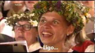 Latvian Song Festival  quotLīgoquot Sway ENGLISH translation  subtitles [upl. by Unders]