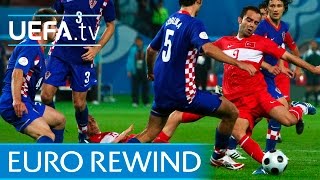 EURO 2008 highlights Turkey beat Croatia on penalties [upl. by Acile436]