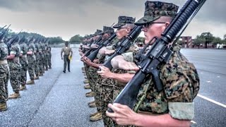 Marine Recruits 24 Days Into Basic Training – Initial Drill Evaluation [upl. by Atilamrac]