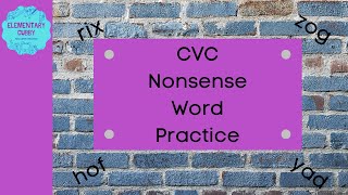 CVC Nonsense Word Practice 1 with music AcadienceDibels NWF [upl. by Bierman]