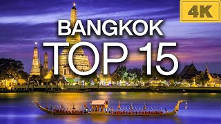 Top 15 things to Do in BANGKOK  Thailand  Bangkok Nightlife 4k [upl. by Nedak]