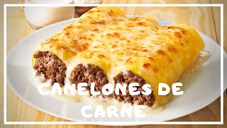 CANELONES DE CARNE  CLÁSICAS RECETAS [upl. by Anoy668]