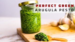 Easy Arugula Pesto Recipe Secret to Bright Green Pesto [upl. by Hunfredo]