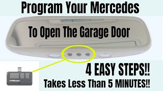 How To Program your MercedesBenz HomeLink Garage Door Opener [upl. by Sivatnod]