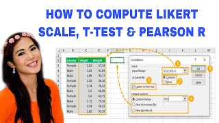 HOW TO COMPUTE LIKERT SCALE TTEST amp PEARSON R [upl. by Eedrahc823]