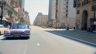 Los Angeles 1960s in color 60fps Remastered wsound design added [upl. by Lateh]