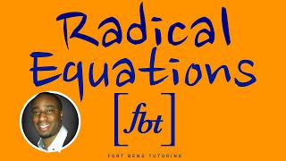 Solving Radical Equations fbt [upl. by Ellyn445]