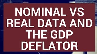 Nominal money vs real data and the GDP deflator [upl. by Nosnirb]