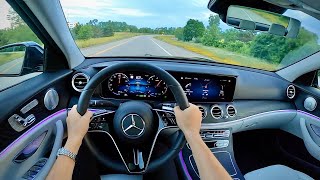 2021 MercedesBenz E450 4Matic Sedan  POV Review [upl. by Nal150]