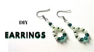 5 MINUTES DIY Earrings Beading tutorial  how to make earrings [upl. by Derayne986]