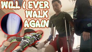 Will I Ever Be Able To Walk Again 😢😭  Dirt Bike Accident  Julian Clark [upl. by Nagap]