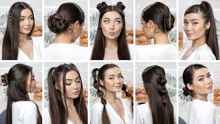 10 EASY HEATLESS BACK TO SCHOOL HAIRSTYLES [upl. by Neelram]