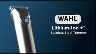 9818 Wahl LithiumIon Stainless Steel Beard Trimmer [upl. by Alyakim728]