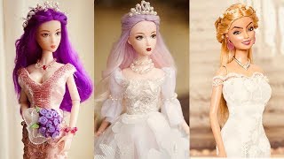 Barbie Doll Wedding Dresses 👗 DIY Barbie Clothes Life Hacks 🤗 Barbie Tutorial [upl. by Assenaj]