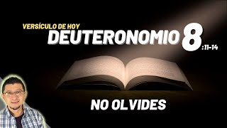 VERSÍCULO DE LA BIBLIA para hoy Deuteronomio 811 NO olvidarte de Dios [upl. by Ymarej]