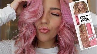 LOreal Colorista Review And Demo  I Dyed My Hair Pink [upl. by Nnaeus]