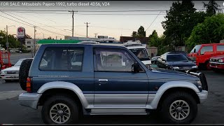 SOLD  Mitsubishi Pajero 1992 turbo diesel 4D56 V24 RHD JDM [upl. by Chelsea899]