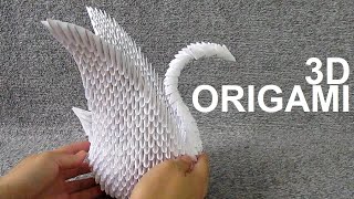 Building 830 Pieces 3D ORIGAMI SWAN Step by Step [upl. by Curry]