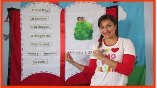 Idea Mural con forma de Biblia [upl. by Pepi]