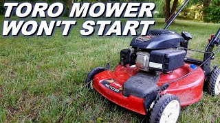 Toro lawn mower wont start [upl. by Lorollas615]