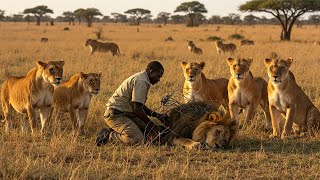 He Freed a Lion from Barbed Wire What the Lions Do Next Will Leave You Speechless [upl. by Acined579]