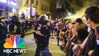 Ohio Protesters Smash Windows At Statehouse Get Pepper Sprayed by Police  NBC News NOW [upl. by Emmanuel]