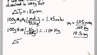 calculating freezing point of a solution [upl. by Linden788]