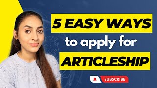 5 ways to apply for Articleship  How to apply for Articleship  CA Articleship  azfarKhan [upl. by Lemrahc82]