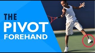 Tennis FOOTWORK  The Forehand PIVOT Slow Motion Tutorial [upl. by Mitch]