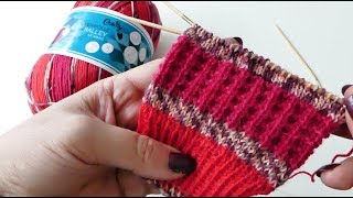 Kästchenmuster  Waffelmuster Socken stricken mega einfach [upl. by Lippold]