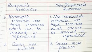 Difference between Renewable resources and Non renewable resources [upl. by Enirual175]