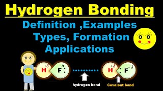 What is Hydrogen Bonding😊 Definition Examples Types amp Applications  Hydrogen Bonding Animation [upl. by Vial]