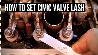 How to Adjust Honda Civic D Series Engine Valve Lash D15 D16 [upl. by Adnamar]