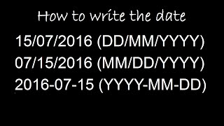 How to write the date [upl. by Liborio]