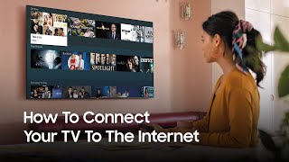 Samsung Smart TV How to connect your television to the Internet  Samsung UK [upl. by Mailliwnhoj987]