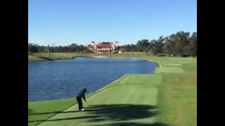 Golf player kills flying bird [upl. by Willner333]