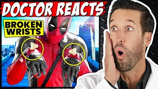 ER Doctor REACTS to Marvels Deadpool Fight Injuries [upl. by Ahsoyem]