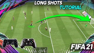 FIFA 21 LONG SHOTS TUTORIAL  THE SECRETS TO SCORE GOALS FROM LONG SHOTS in FIFA 21  TIPS amp TRICKS [upl. by Atiluj]