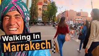 Walking Tour of Modern Marrakech — Morocco Africa Video Walk【4K】🇲🇦 [upl. by Lindsley]