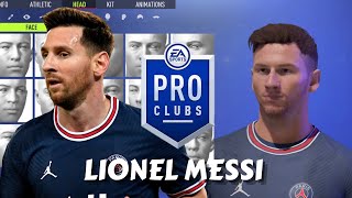 FIFA 22 Lionel Messi Pro Clubs Creation [upl. by Nnahgem364]