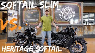 2021 Harley Davidson Heritage Softail VS 2021 Harley Davidson Softail Slim [upl. by Moya]