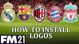 Football Manager 2021  How to install a logo pack in fm21 get real club logos and badges in fm21 [upl. by Marguerite328]