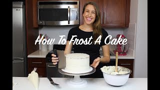 How To Frost A Cake  A Beginners Guide  CHELSWEETS [upl. by Divan]