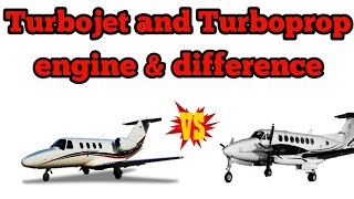 Turbojet engine  Turboprop engine  Difference between turbojet and Turboprop engine [upl. by Ecnatsnoc]